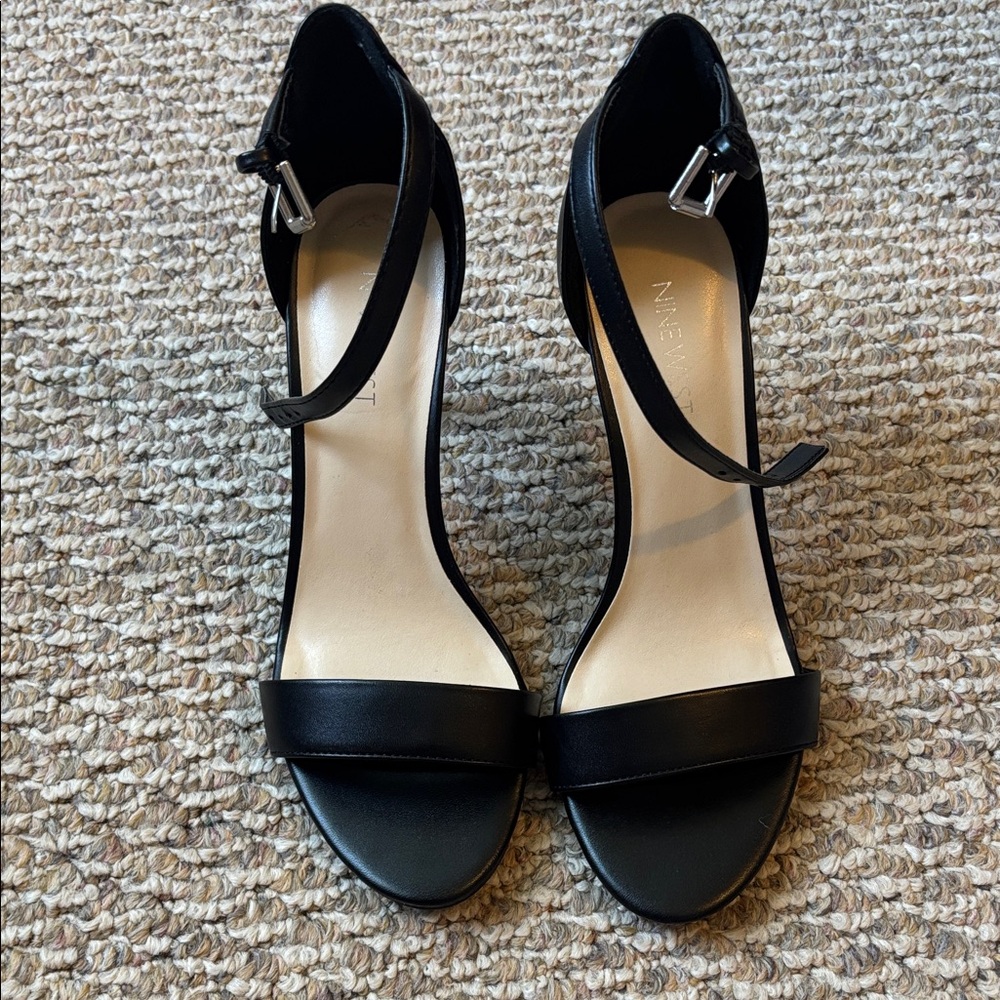 Nine West Black Ankle Strap Heels